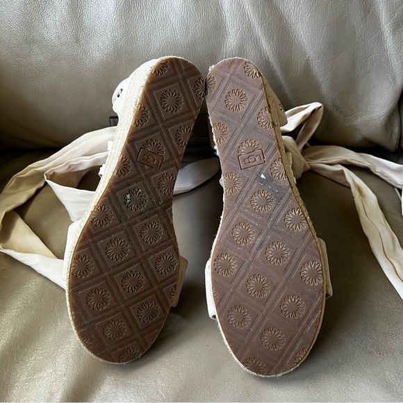UGG Trina Wedge Sandals Nude Size 9.5 - Picture 11 of 11